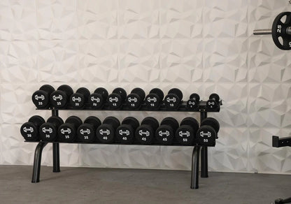 Pro Urethane Dumbbells (Rack isn’t included)