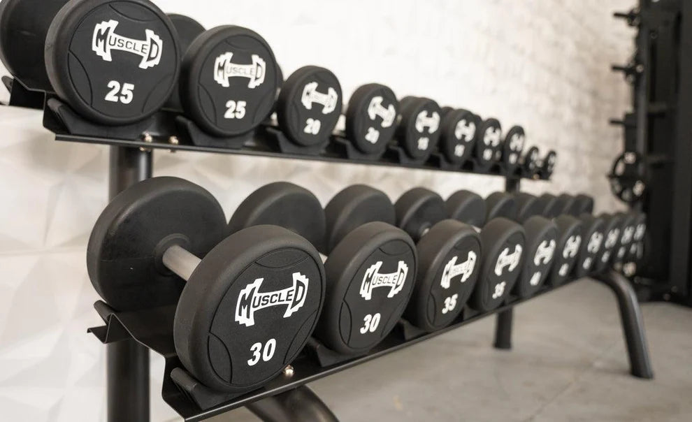 Pro Urethane Dumbbells (Rack isn’t included)