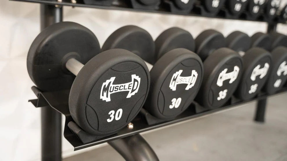 Pro Urethane Dumbbells (Rack isn’t included)